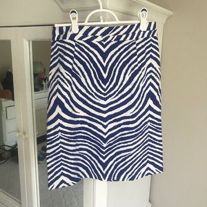 Milly Zebra Print Pencil Skirt - NWT